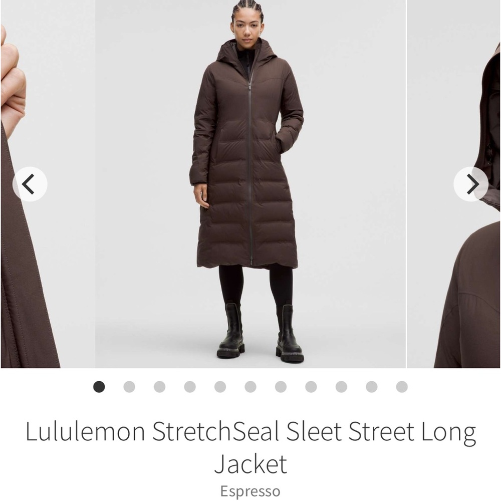 •NWOT•Lululemon Espresso StretchSeal Sleet Street Long Jacket